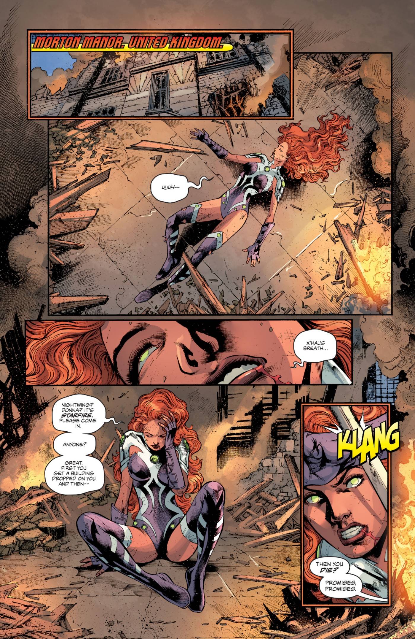 Teen Titans Starfire Black Fire Comic